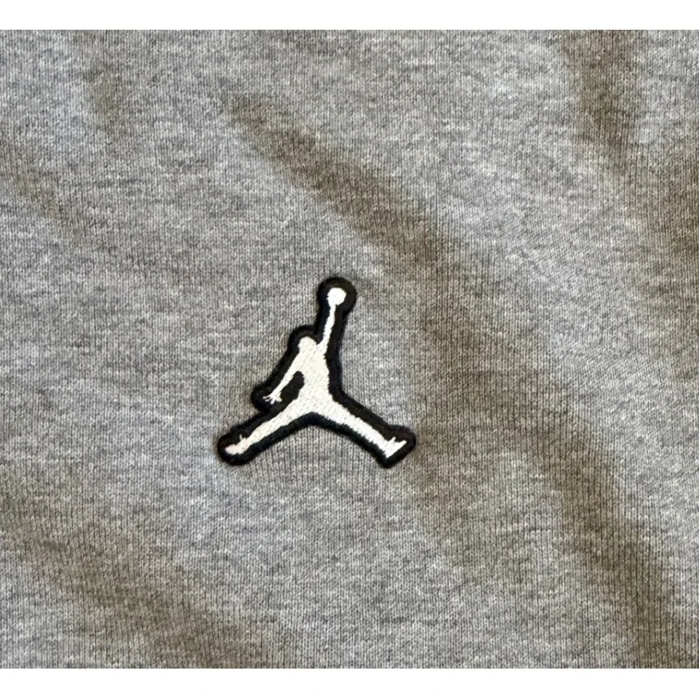 Jordan Hoodie L Gray Jumpman Logo Embroidered Signature Streetwear